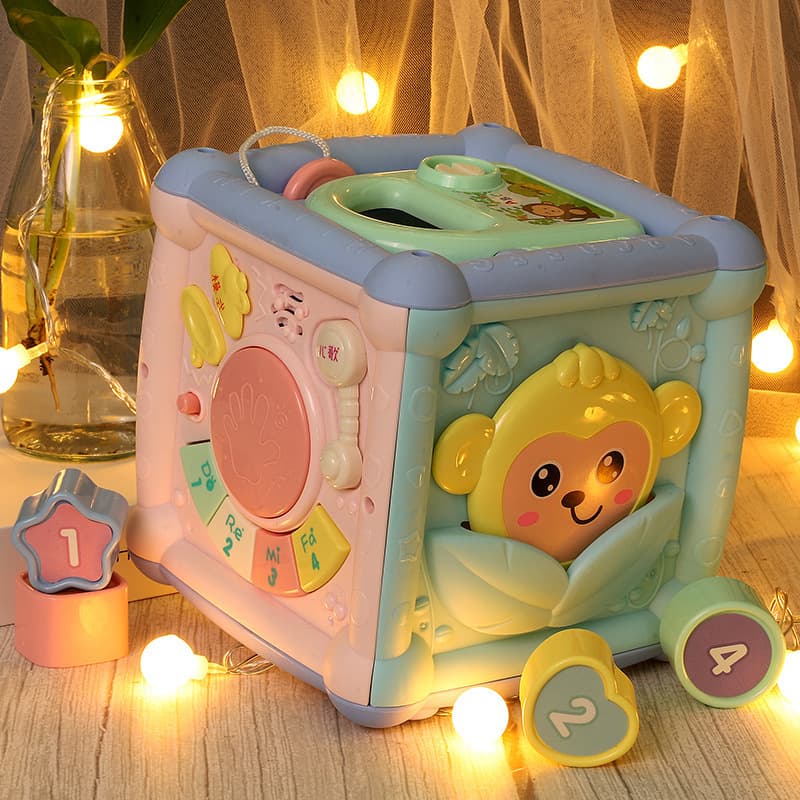 Baby Musical Activity Cube - Hand Drum & Geometric Blocks 4