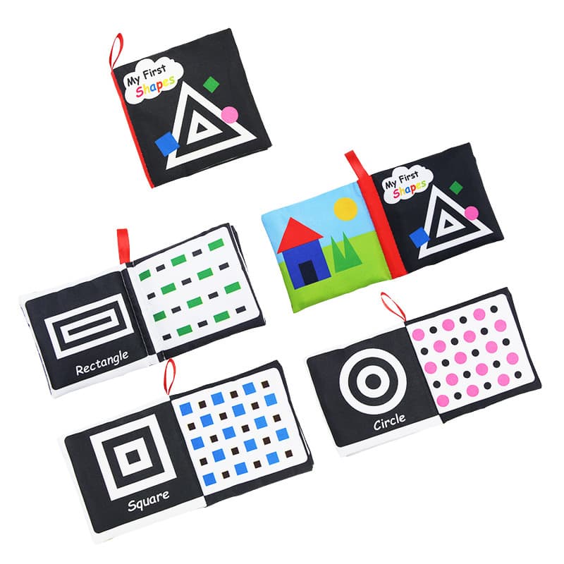 Livre Tactile Montessori – Contraste Noir & Blanc 4