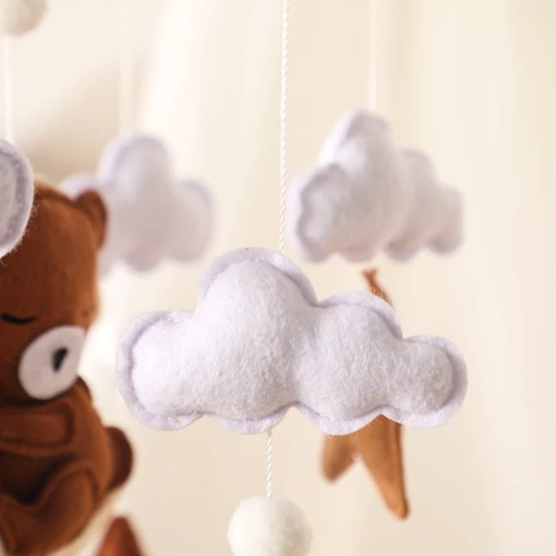 Nordic Style Balloon Elephant Felt Bed Bell 8