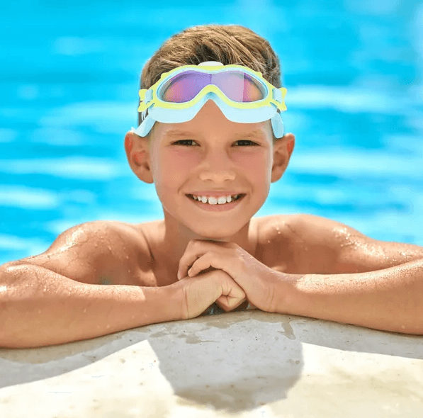 Kids Swim Goggles with Ear Plugs and UV Protection
