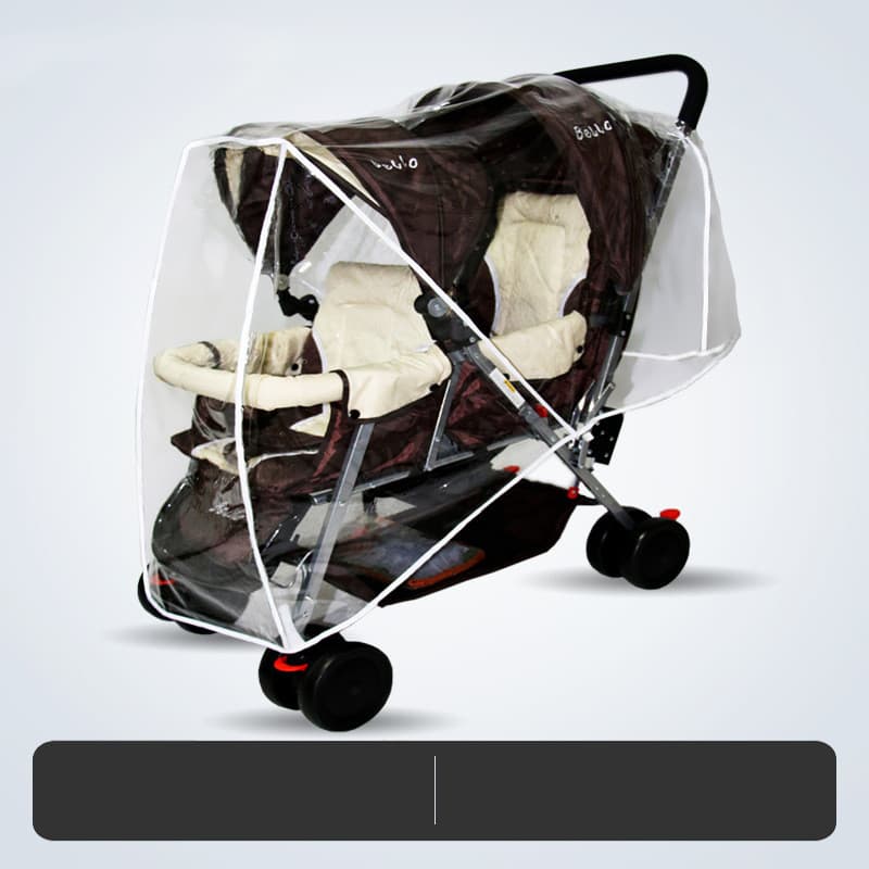 Universal Twin Stroller Rain and Windproof Cover 4
