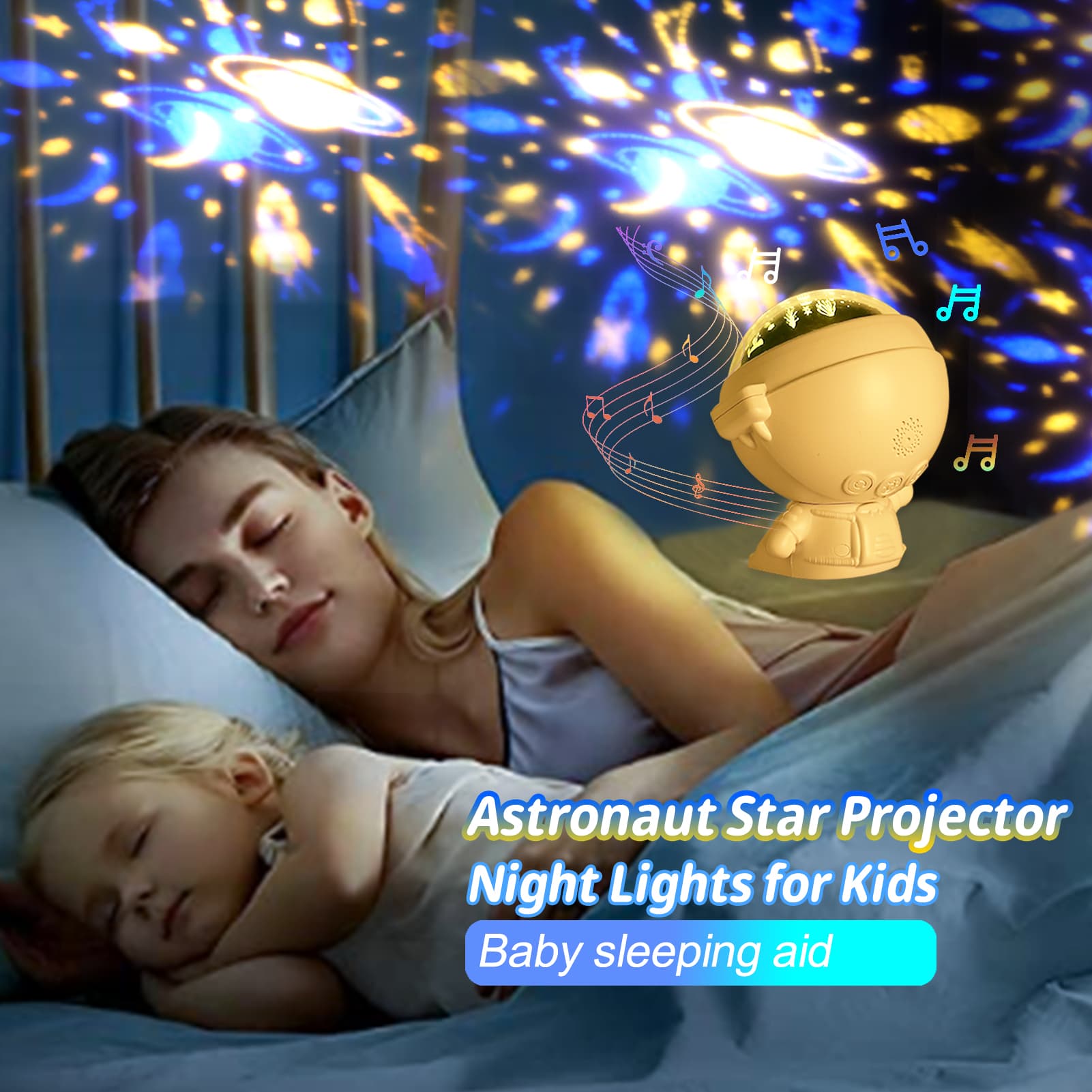 Galaxy Star Projector — Astronaut Night Light 5